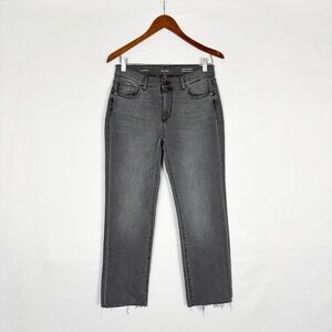 DL1961 Mara Instasculpt Mid Rise Straight Jeans in Overcast‎ Raw Size 28